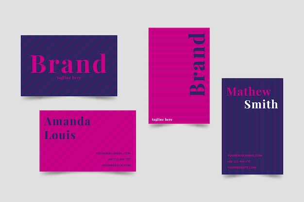 Minimal colorful business card template