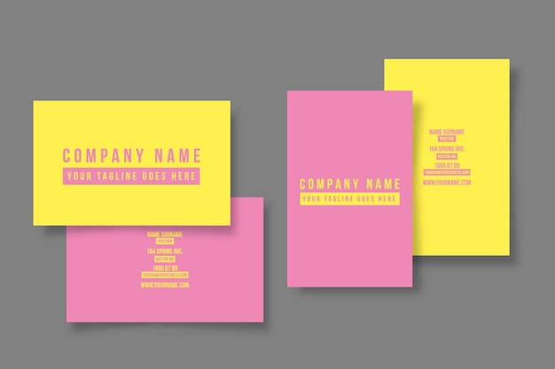 Free vector minimal colorful business card template