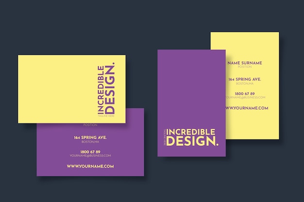 Minimal colorful business card template