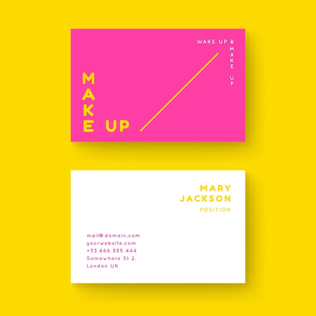 Minimal colorful business card template