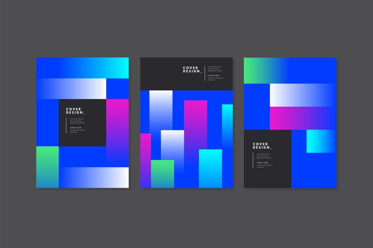 मुफ़्त वेक्टर minimal colourful cover template design