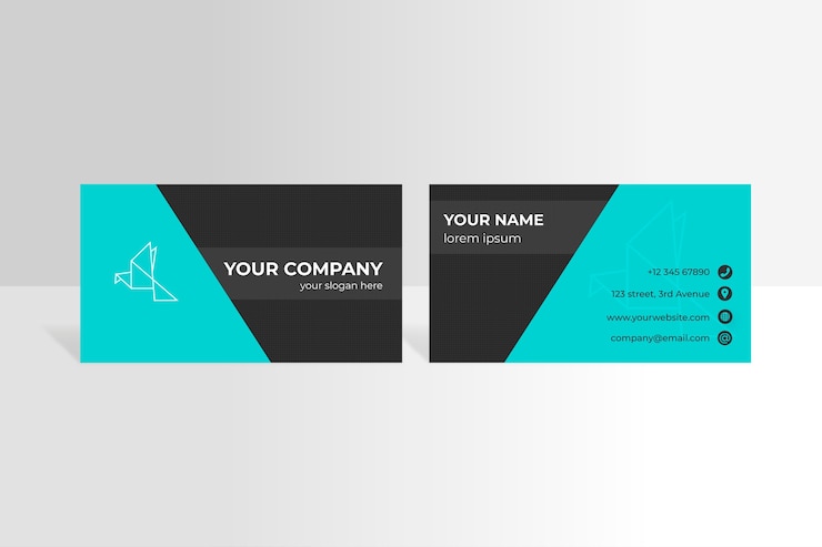Free Vector minimal corporate business card template