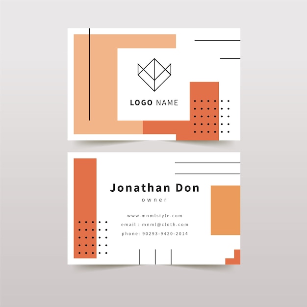 Free vector minimal corporate business card