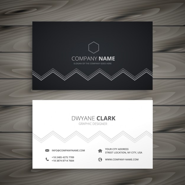 Free vector minimal dark business card