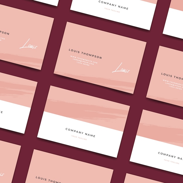 Free vector minimal design for company business card