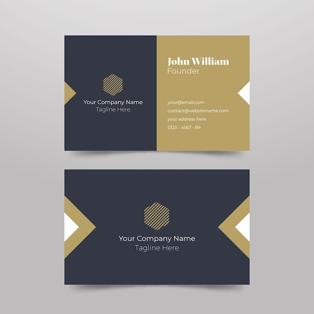 Free vector minimal design corporate business card