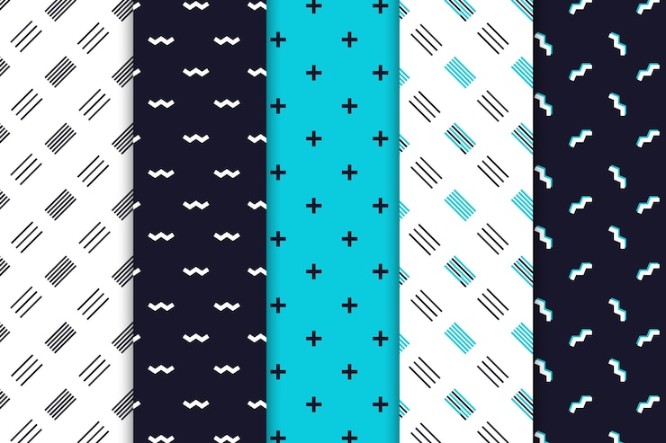 Free Vector minimal design pattern pack