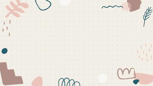 Free vector minimal doodle frame background social story highlight vector