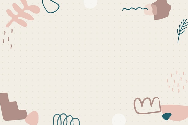 Free vector minimal doodle frame background social story highlight