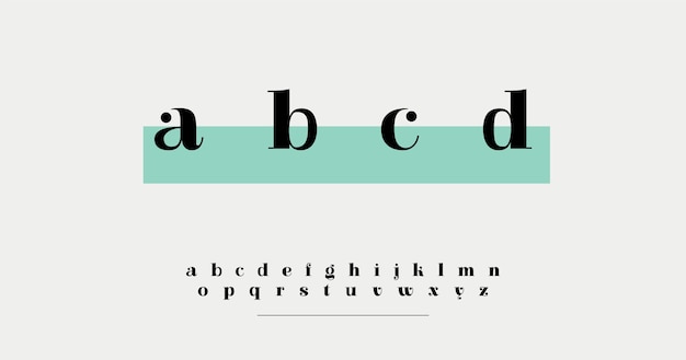 Free vector minimal elegant alphabet