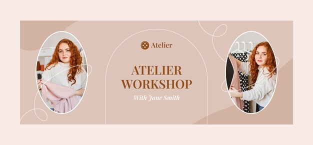 minimal fashion atelier facebook cover