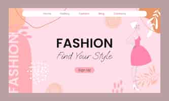 Free vector minimal fashion collection landing page
