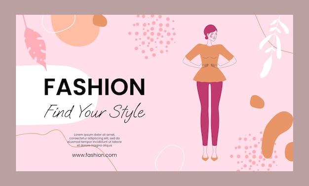 Free vector minimal fashion collection twitch background