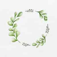 Free vector minimal floral frame