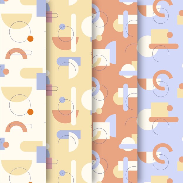 Free vector minimal geometric pattern collection