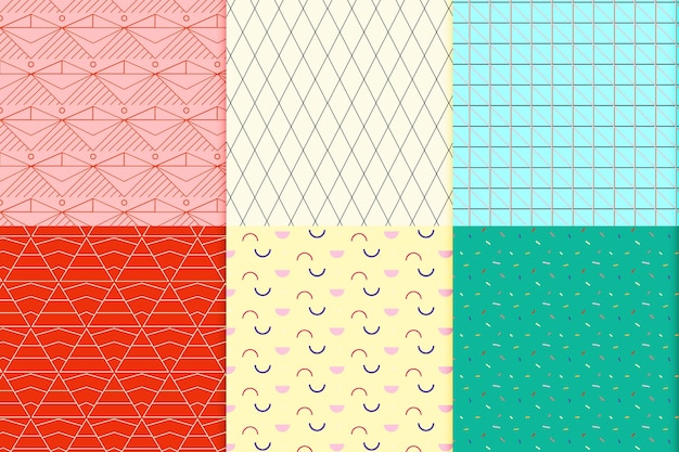 Free vector minimal geometric pattern collection