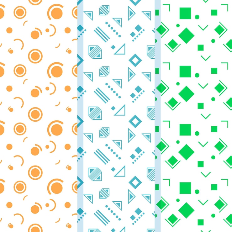 Free Vector minimal geometric pattern collection
