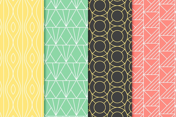 Free Vector minimal geometric pattern collection