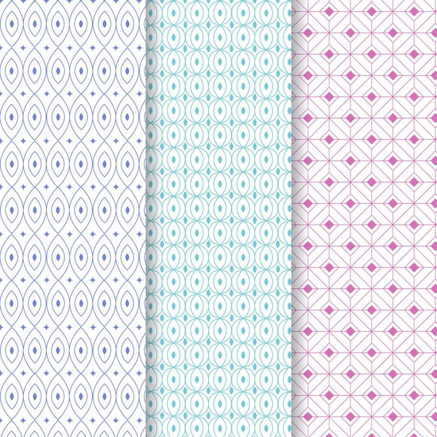 Free vector minimal geometric pattern collection