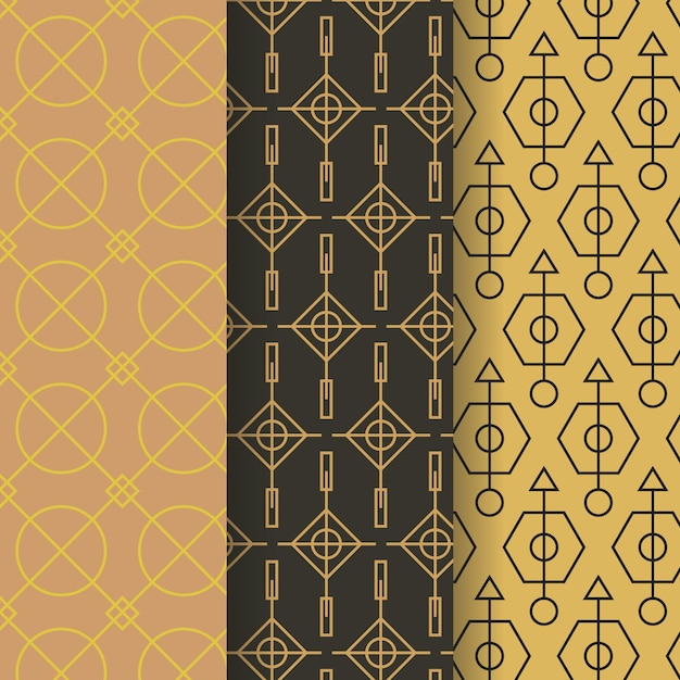Minimal geometric pattern set theme