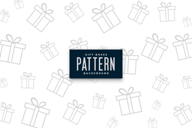 Free Vector minimal giftbox pattern bakcogrind for birthdays and parties vector