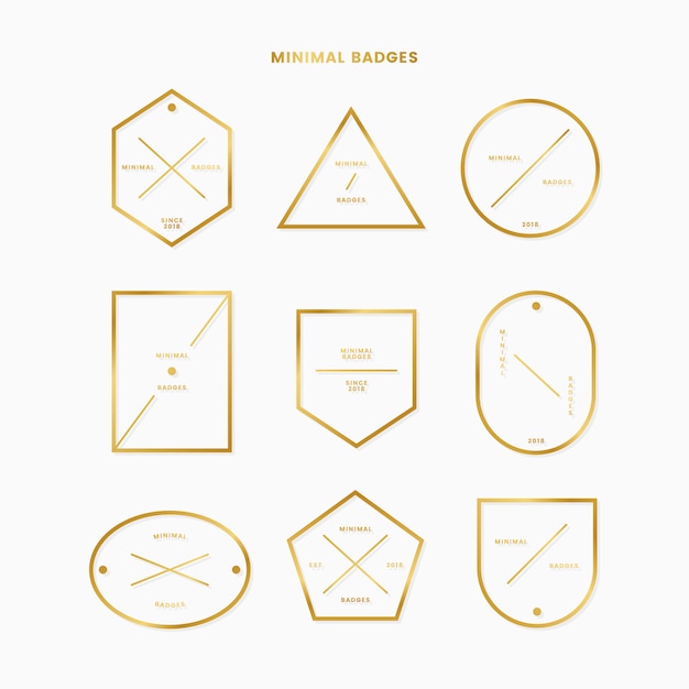 Minimal gold badge collection