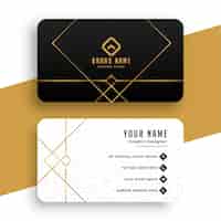 Free vector minimal golden business card template