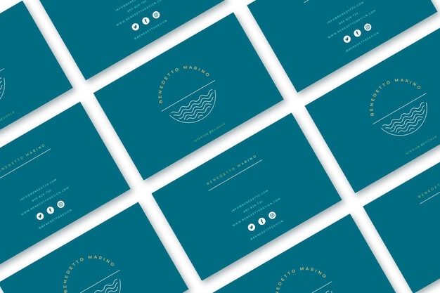 Free vector minimal golden business cards with text shapes set
