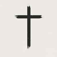 Free vector minimal grunge christian cross design