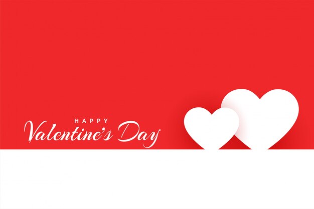 Minimal happy valentines day love  design card