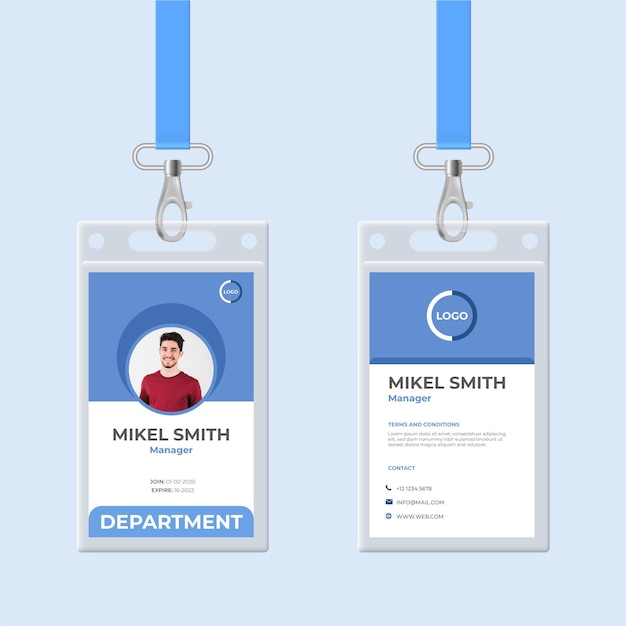 Minimal id card template