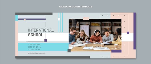 Минимальная обложка facebook международной школы