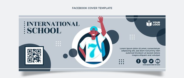 Minimal international school facebook cover