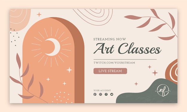 Free vector minimal leaves atelier twitch backgrond
