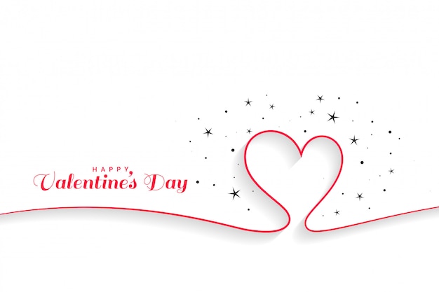 Minimal line hearts valentines day background