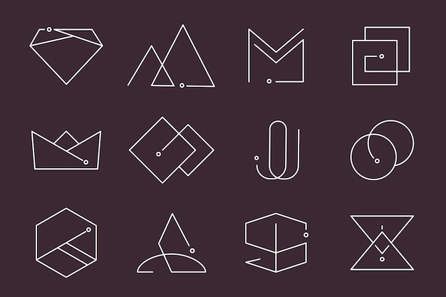 Minimal logo designs set