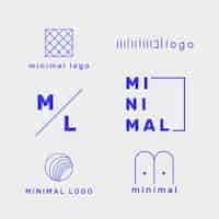 Vettore gratuito logo minimal set modello in due colori