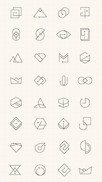 Free vector minimal logo set