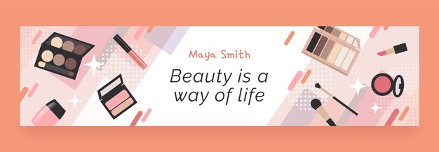 minimal makeup artist twitch banner template