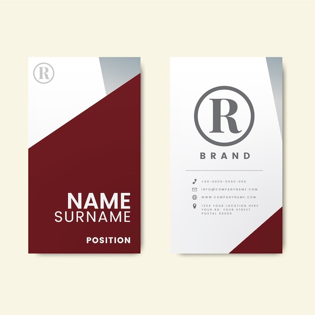 Minimal modern business card design featuring geometric elements