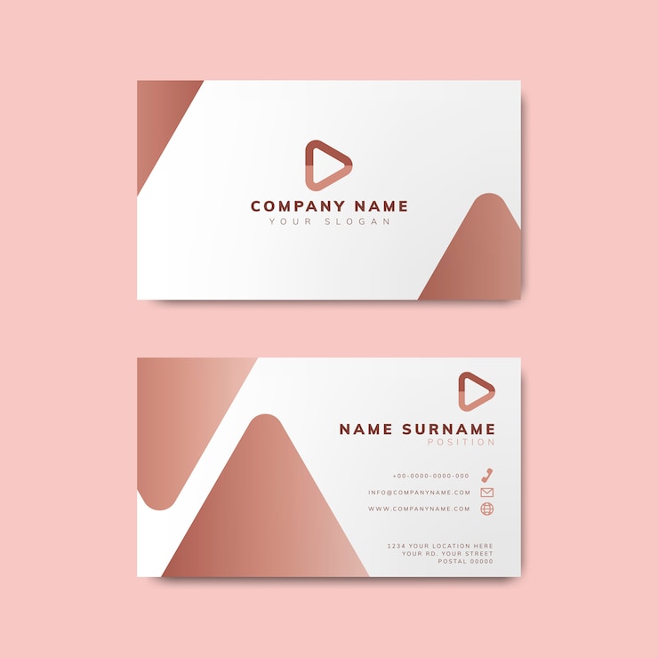 Free Vector minimal modern business card design