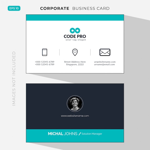Minimal modern business card