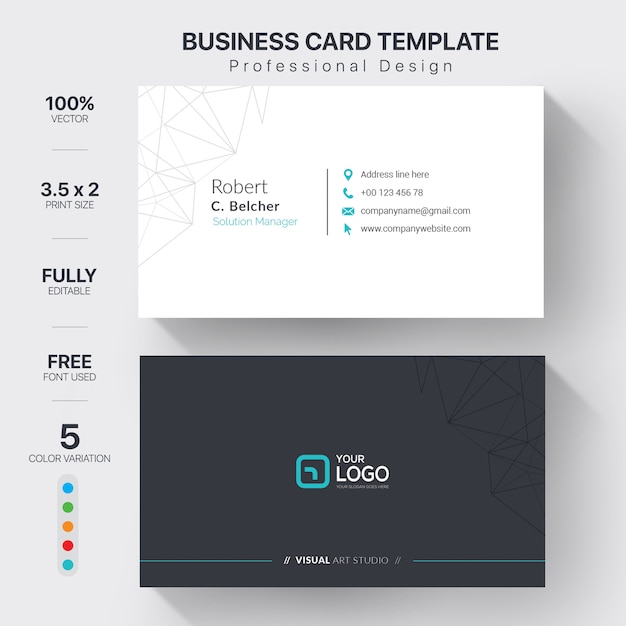 Minimal modern business card 