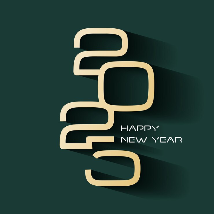 Free Vector minimal modern happy new year background design