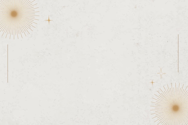 Free vector minimal mystical background vector with gold burst border