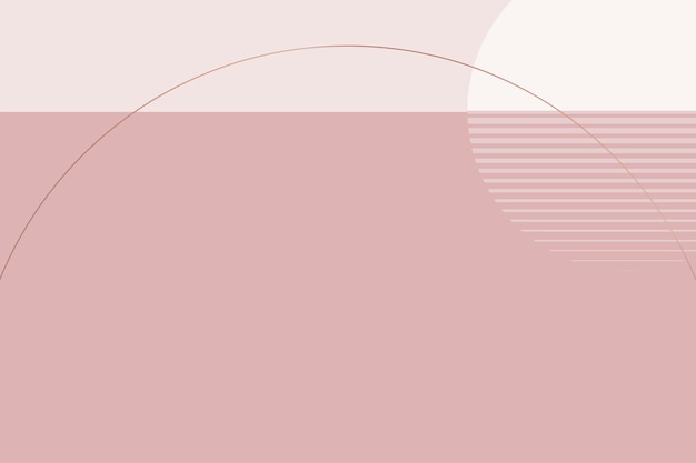Vettore gratuito vettore di sfondo luna minimalista in stile nordico in rosa nudo