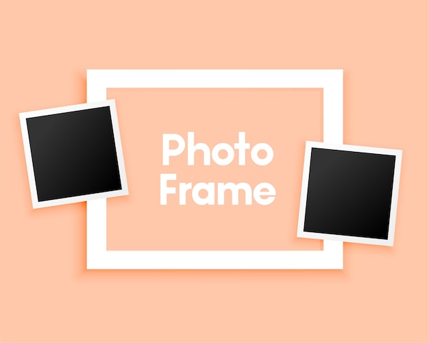 Free vector minimal photo frames on pastel