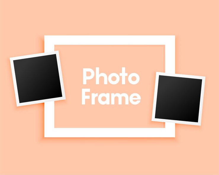 Free Vector minimal photo frames on pastel