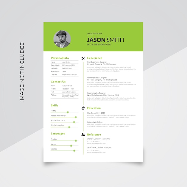 Minimal resume design