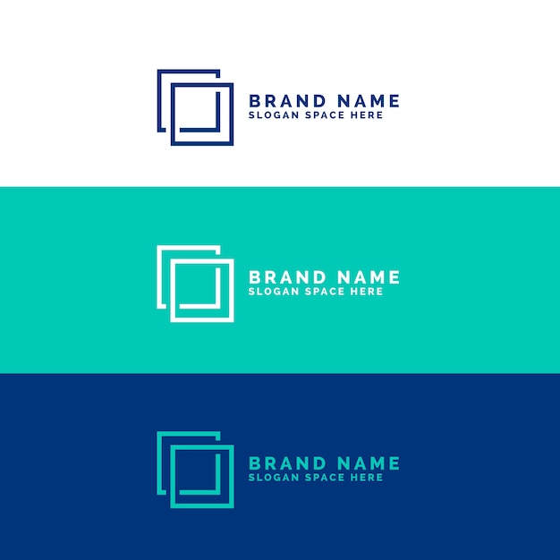 Free vector minimal square logo concept